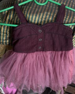 Beautiful Maroon &amp; Pink frock