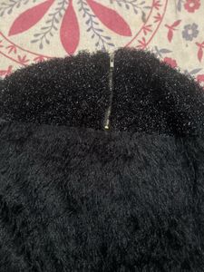 Cozy Black Faux Fur top Sweater