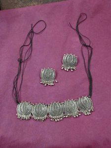Oxidized Choker Set