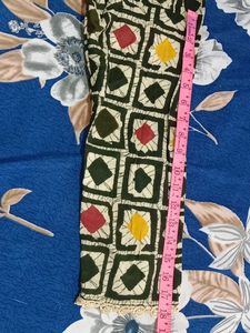 Dark Green Printed Palazzos