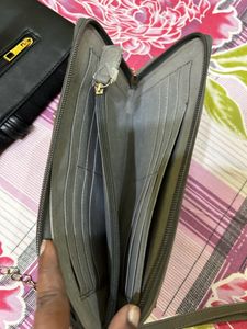 LAVIE COMBO OF 2 Clutches Black &amp; Grey