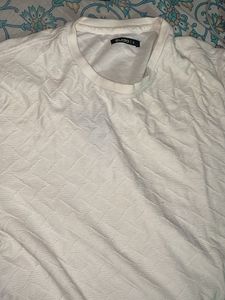 Textured Cream T-Shirt