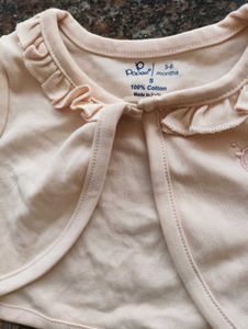 Cute Baby Bolero branded peach colour,kids wear