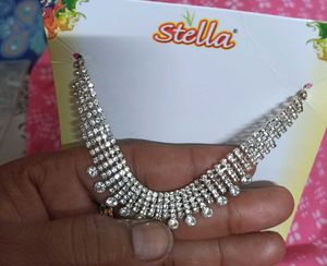 Party Wear white stone Necklace