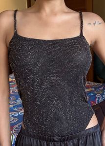 Sparkly Black Tank Top