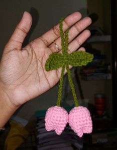 Crocheted Cherry Hair Tie