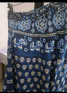 Bohemian Blue Elephant Print Skirt