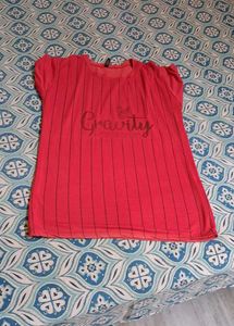 Cute Red Graphic T-Shirt