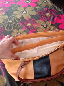 Stylish Color Block Tote Bag