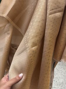 Elegant Gold tissue silk Saree with blouse piece