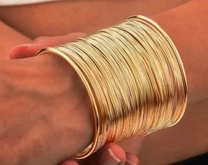 Chic Gold Wire Bangle Stack