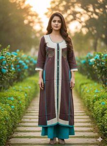 Bust 38 Elegant Embroidered Kurta