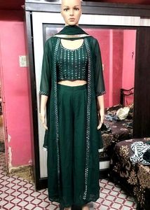 Designer Emerald Green Kurta Set