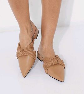 Charles &amp; Keith nude knotted Mules