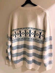Vintage Geometric Pattern Knit Sweater