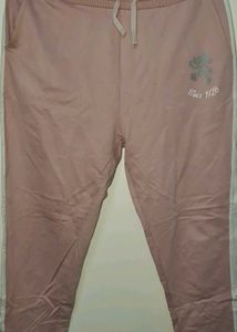 Pink Joggers with Side Stripe
