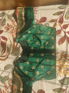 Beautiful Emerald Green Embroidered Blouse
