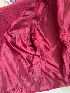 Women's Red Textured Blazer