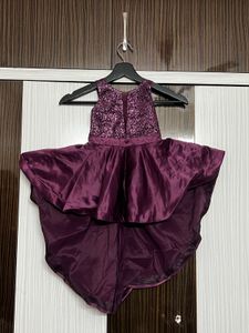 Beautiful low high party wear frock