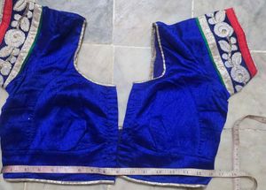 Royal Blue Embroidered Blouse