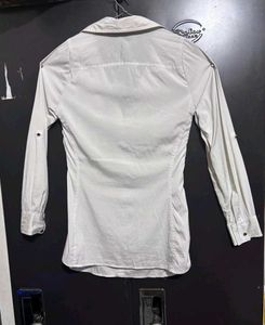 Women's Light Beige Button-Up Shirt