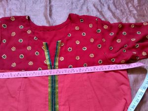 Red- Pinkish A-line Flared Dress