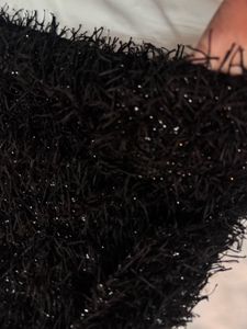 Little Black Fuzzy Mini Dress