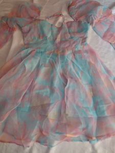 Pastel Tie-Dye Mini Dress