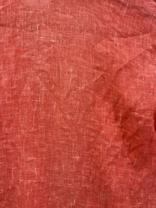 Coral Linen Blend Button-Up Shirt