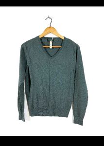 Classic Gray V-Neck Sweater
