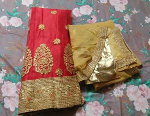 Red & Gold Ethnic Lehenga Choli Set
