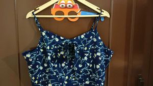 Navy Blue Floral Dress