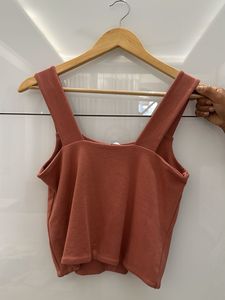 Coral Square Neck Tank Top