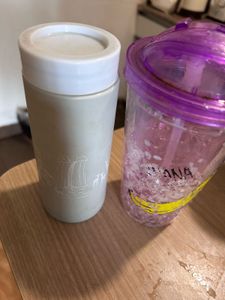 set of 2 Reusable Water Bottles with Lids
