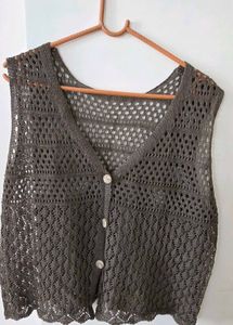 Chic Crochet Knit Vest Top