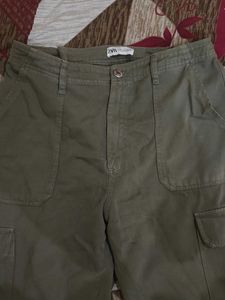 ZARA Green Cargo Pants