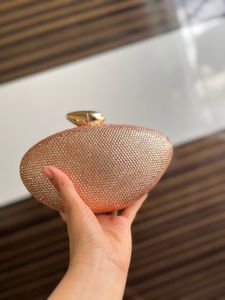 Sparkling Rose Gold Clutch