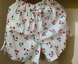 Cute Cherry Print Shorts