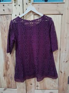 Burgundy Long Sleeve Top