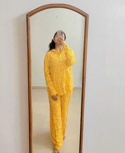 Yellow Floral Print co-ord set
