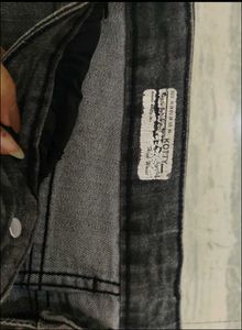 Washed Black straight Leg Jeans