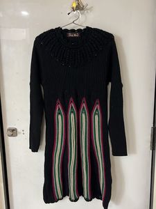 full sleeves black winter dress