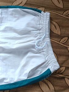 Stylish White &amp; Teal Track Pants