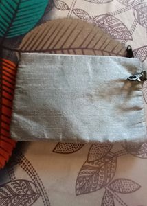 Grey Hand Embroidery Sequence Worked Cluch