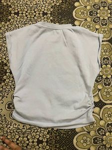 Baby Blue Crop top with waist cinch