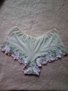 Lace Trim Floral Briefs