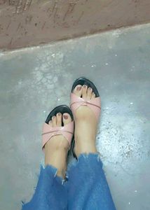 Stylish Pink Flat Sandals and bellies