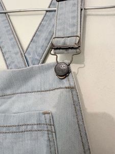 Light Wash Distressed Denim Overalls