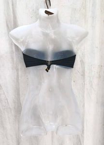 468. Chic Black Strappy Bikini Top
