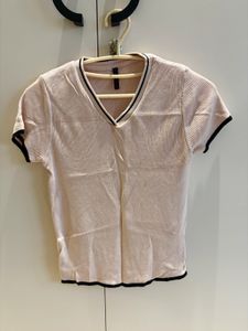 KRAUS Light Pink Ribbed Top